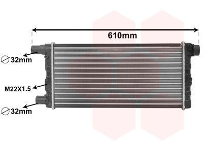 VAN WEZEL Радиатор, охлаждение двигателя 17002115